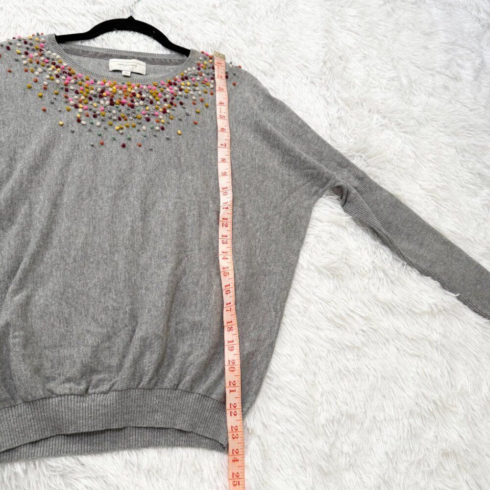 Women Anthropologie Angel Of The North Confetti Pom Pom Sweater Size XS - Picture 6 of 7